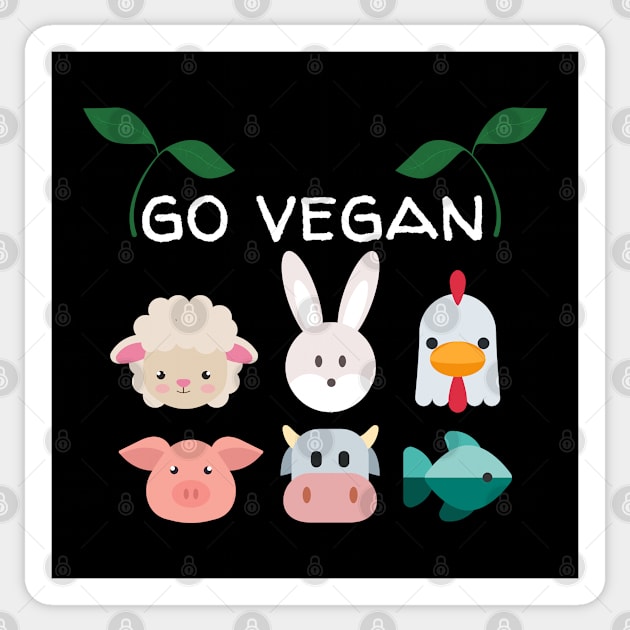 Go vegan Sticker by Purrfect